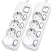 에코파워탭 국산 LED 개별 멀티탭 4구 EPM-L304SS 안전커버, 2.5m, 2개