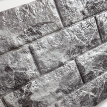 꾸미 접착식 벽돌 폼브릭 100 x 30 cm, 리얼그레이, 20개
