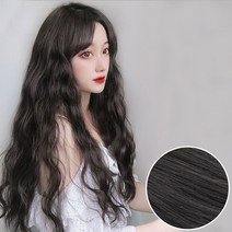 하이유니 S컬 히피 펌 붙임머리 헤어피스 11 x 60 cm 3p, 브라운블랙, 1set