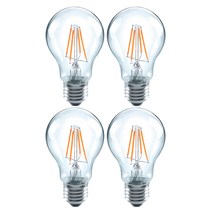 뉴올빔 투명 LED 에디슨 전구 26베이스 6W 4p, 전구색