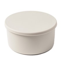 키친팩토리 파스텔 실리콘 원형 밀폐용기 아이보리 250ml, 1개, 단품