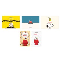 피너츠 스케치북 패드형 랜덤발송 2p + 스누피 컬러링북 엽서 랜덤발송 세트, B4, 20매