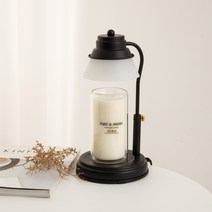 캔들백화점 높낮이 조절 매직 워머 블랙 + 미니 안개 프리미엄 소이 캔들 430ml 세트, 라벤더, 1세트