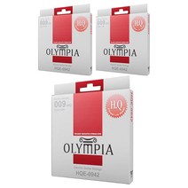 OLYMPIA HQ 일렉 기타줄 3p, HQE-0942, 혼합색상