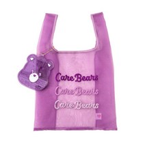 모모숲 곰돌이 매쉬 얇은천 장바구니, 퍼플, 1개