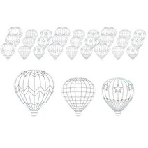 벌룬모빌 컬러링 만들기 2번 10p 세트, 남여공용