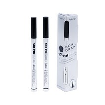 몬드로우 리퀴드 붓펜 아이라이너 1ml, BLACK, 2개