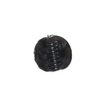 동글이 똥머리 헤어집게핀 부분가발 숏웨이브, 숏웨이브집게핀, 브라운블랙