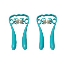 쇼핑죠이 뻐근한 뒷목 마사지기 2p + 투명후크, 1세트, 블루(마사지기)