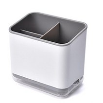 루미미루 3분할 물빠짐 스탠드형 수저통 14.7 x 10 x 13.6 cm, 그레이, 1개