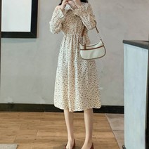 페이퍼먼츠 플라워 내추럴 데일리 미디 원피스 00745