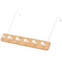 세뇨르킴 북유럽 스타일 원목 도어후크 6구 46.5 x 25 cm, 화이트, 1개