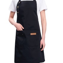 엘엘리빙 바리스타 카페 앞치마, 블랙, 1개