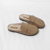 디아 여성용 나다노 스티치 라운드코 털안감 뮬 퍼 블로퍼 1cm