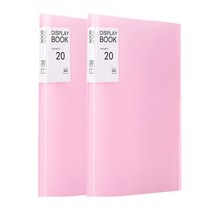 루미미루 a4 투명 폴더 20페이지 320 x 310 mm, 핑크, 2개
