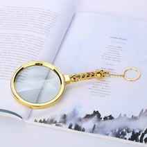 미화부장 휴대용 고리 돋보기 80mm, 03 골드, 1개