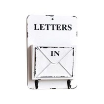 데이프로젝트 북유럽 빈티지 우드 벽걸이 소품정리함 05 모던메일 화이트, 1개