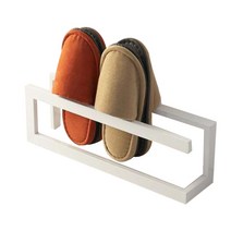 더깔끔 철재 실내화 거치대, 화이트, 1개