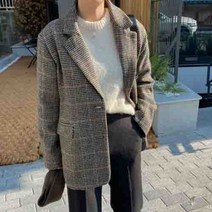 여성용 클래식체크패턴자켓
