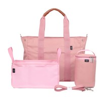 마리코코 마리백 기저귀가방   이너백   보냉백 세트 자석형, 핑크