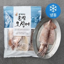 오바다 국내산 손질오징어 6미 (냉동), 700g(6미), 1봉