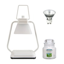 타이머 스퀘어 미니 캔들워머 + 양키 캔들 스몰자 세트, 화이트(캔들워머), 클린코튼(캔들)