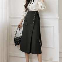 비비에모 라이포켓 랩 스타일 가을 겨울 롱 스커트 00633