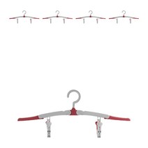 더풀문 고트립 집게형 접이식 옷걸이, 레드, 5개입