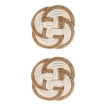 대한몰 빈티지 뜨개 트위스트 티 코스터 COS-32 2p, 믹스