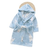 스타빈 아동용 패턴 후드 목욕가운 90호, 백곰, 1개