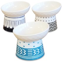 모나지오 반려동물 다이아 경사형 도자기 식기 3종 세트, 그레이, 다크블루, 청그린