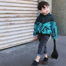 오렌지다몸 아동용 밀리터리 배색 후드집업 점퍼