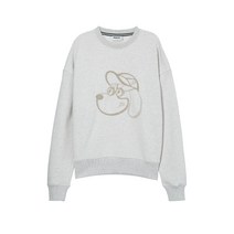 피즈 여성용 치즈피즈 빅로고 부클자수 맨투맨