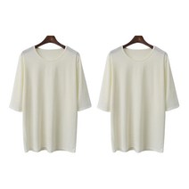 여성용 아이엠수 올데이 5부 냉장고 티셔츠 2p