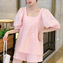 임산부 퍼프소매 상하세트