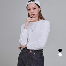 어썸어라운드 여성용 무지 긴팔 티셔츠