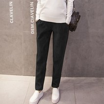 임산부 코듀로이 보온 9부 팬츠