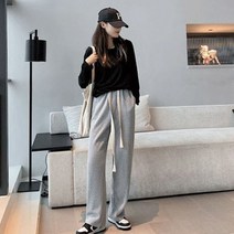 임산부 일자 캐주얼 빅사이즈 트레이닝 팬츠