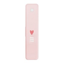 일타르 휴대용 UVC LED 건전지식 칫솔 살균기, 하트 핑크