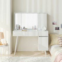 퍼리든 벨라 와이드 수납화장대 방문설치, 화이트