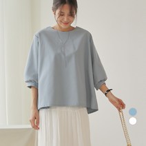 쿨쿠 임산부 퍼프소매 뒷주름 블라우스