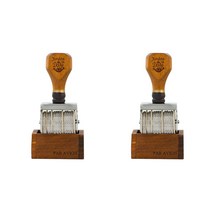 미카엘그라운드 날짜 사무용 스탬프 브라운, 2개