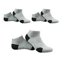 SNF 미끄럼방지 두투함 농구양말 3족 세트, 03 그레이블랙