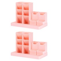 생각나래 생각정리 콤비네이션 플라스틱 펜 홀더, 핑크, 2개