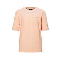 헤지스골프 여성용 PREMIUM TEXTURE 물결조직 반팔 라운드 티셔츠