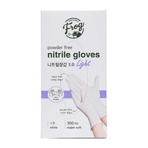 프로그 니트릴장갑 3.0, 화이트, 소(S), 1개