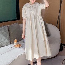 로던스타일 셔츠 임산부 원피스