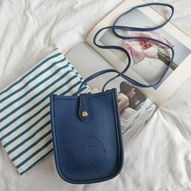 핑크백 스마일리 펀칭 휴대폰 미니백