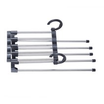 피어니스트 다층 접이식 바지 걸이, 블랙, 1개