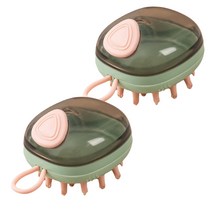 요기쏘 반려동물 펫 버블 샤워 브러쉬, 2개, 그린